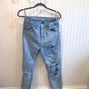 CUSTOM DISTRESSED Target Mom Jeans